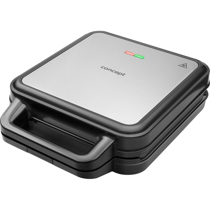 Concept SV3080 - Toster FAMILY 3u1 1200W/230V crno/nerđajući čelik