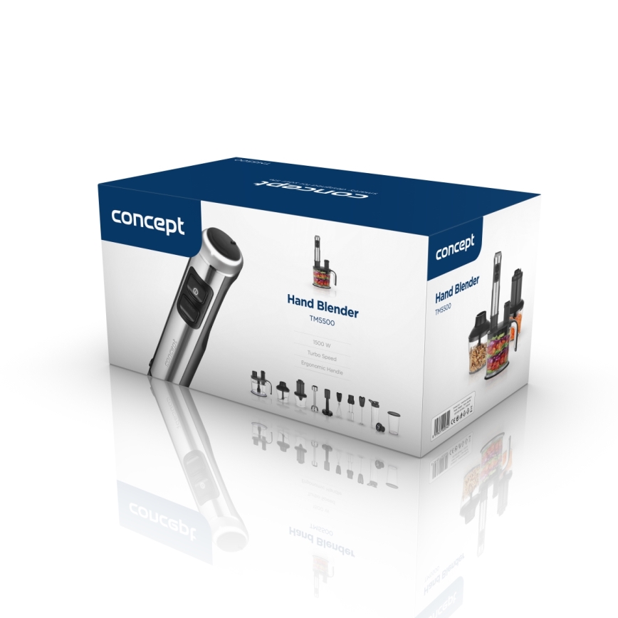 Concept TM5500 - Štapni mikser sa priborom 1500W/230V crno/nerđajući čelik
