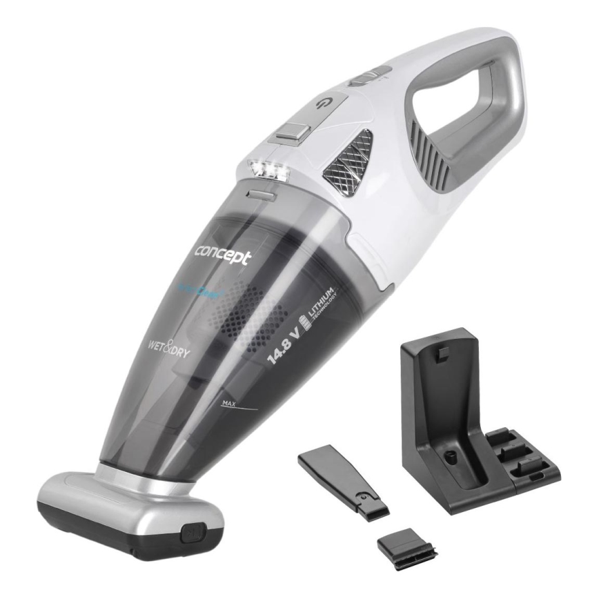 Concept VP4370 - Ručni usisivač WET & DRY PERFECT CLEAN 90W/14,8V 2200 mAh bela