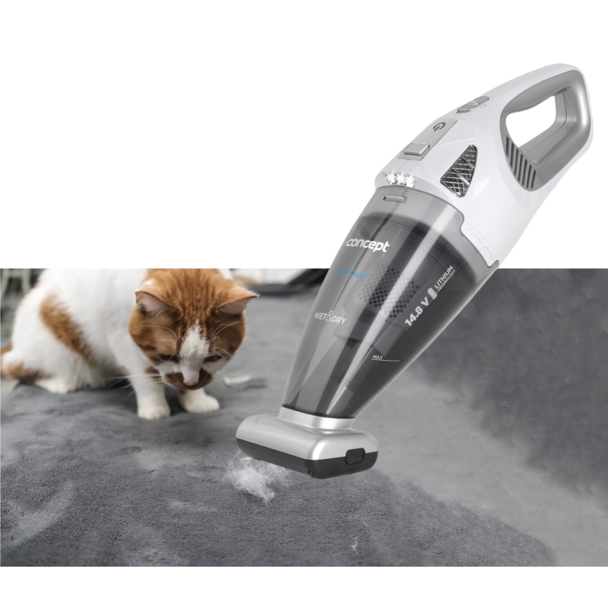 Concept VP4370 - Ručni usisivač WET & DRY PERFECT CLEAN 90W/14,8V 2200 mAh bela