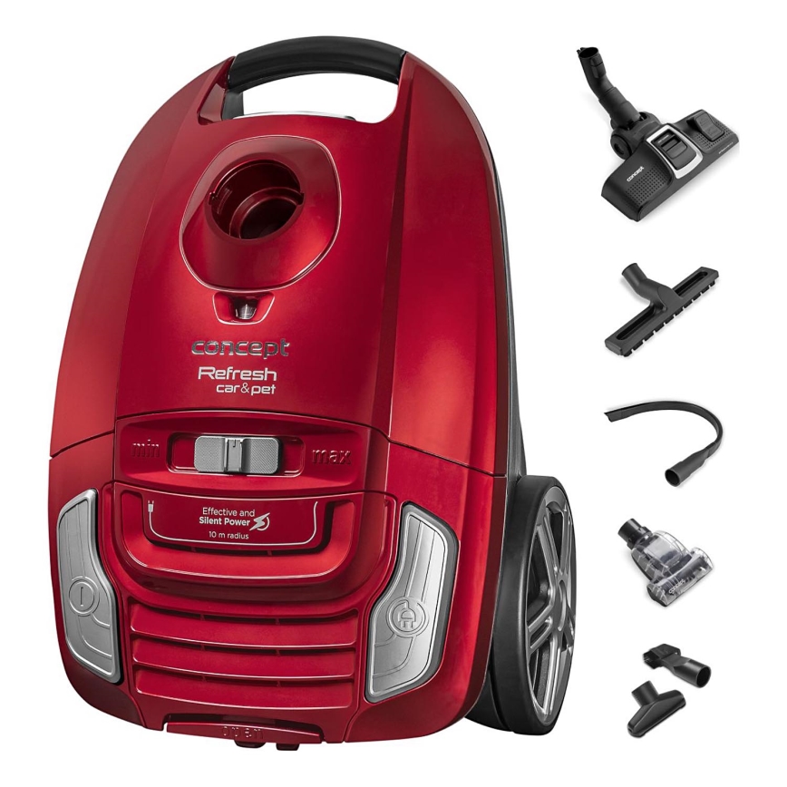 Concept VP8224 - Usisivač sa vrećicom REFRESH CAR&PET 3,5 l 700W/230V crveno