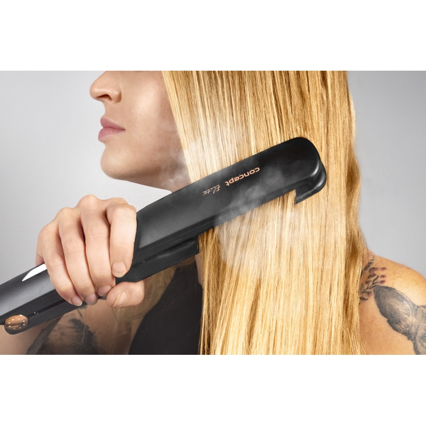 Concept VZ6010 - Parna pegla za kosu sa LED ekran ELITE STEAM BOOST 54W/230V crno
