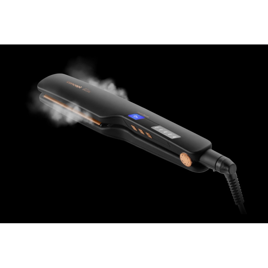 Concept VZ6010 - Parna pegla za kosu sa LED ekran ELITE STEAM BOOST 54W/230V crno