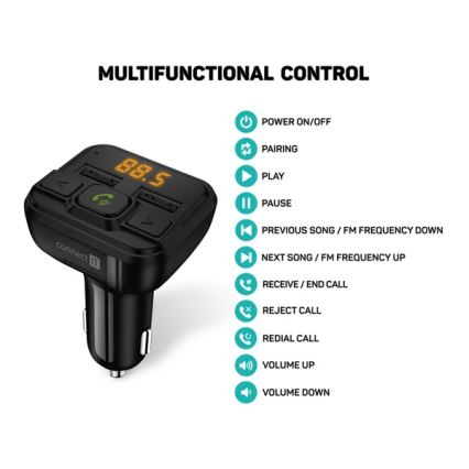CONNECT IT CCC-8600-BK - FM transmiter za auto sa handsfree funkcijom crno