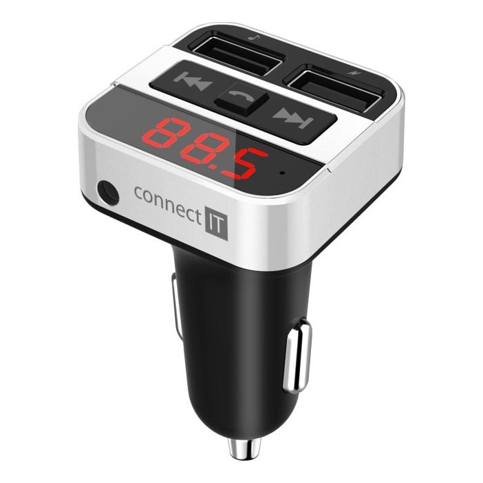 CONNECT IT CCC-8800-SL - FM transmiter za auto sa handsfree funkcijom crno/srebrno