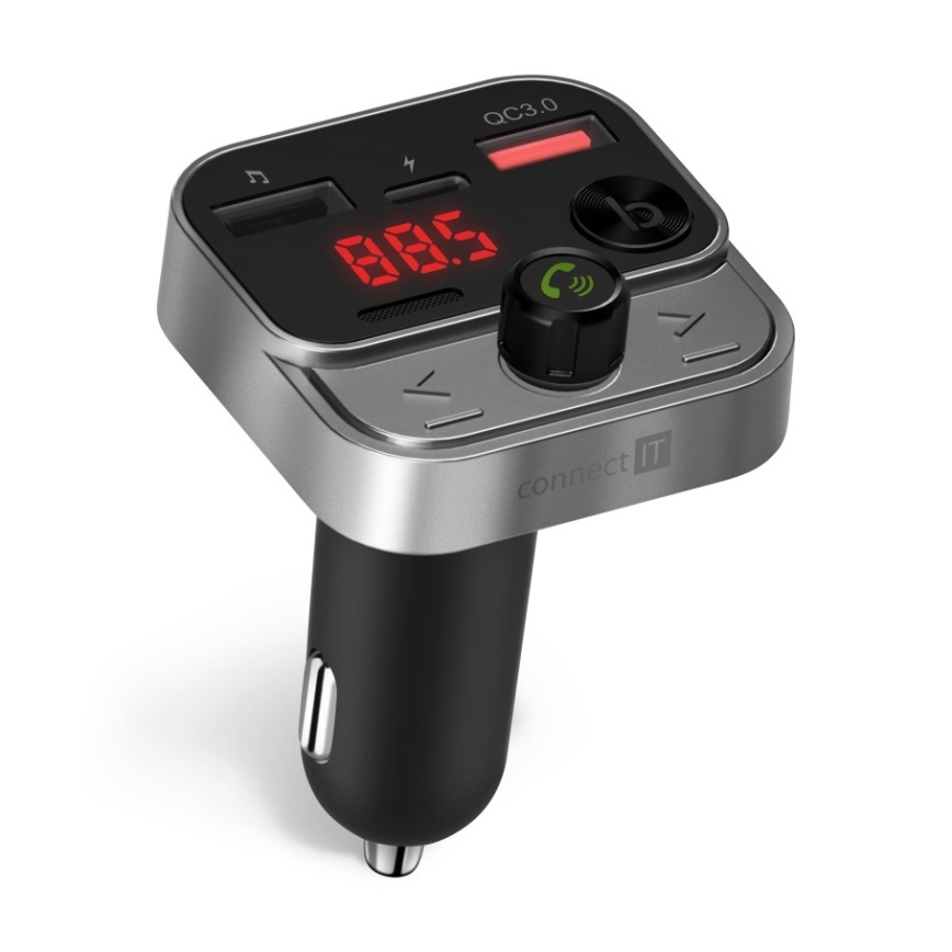 CONNECT IT CCC-8900-AN - FM transmiter za auto sa handsfree funkcijom crno/srebrno