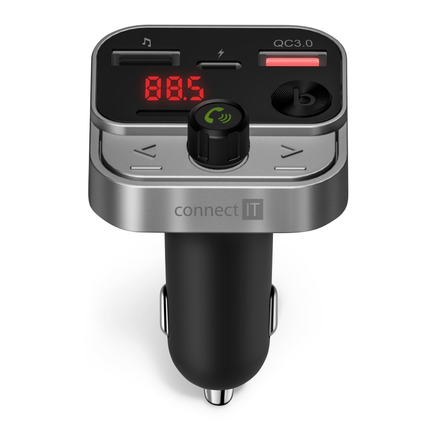 CONNECT IT CCC-8900-AN - FM transmiter za auto sa handsfree funkcijom crno/srebrno