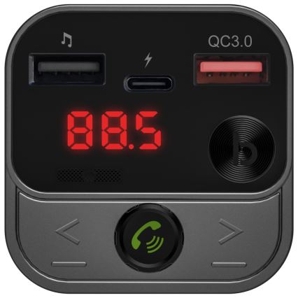 CONNECT IT CCC-8900-AN - FM transmiter za auto sa handsfree funkcijom crno/srebrno