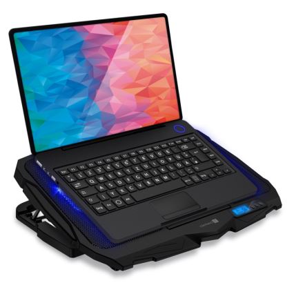 CONNECT IT CCP-2200-BK - Podloga za hlađenje laptopa 4x ventilator 2xUSB crno//plava