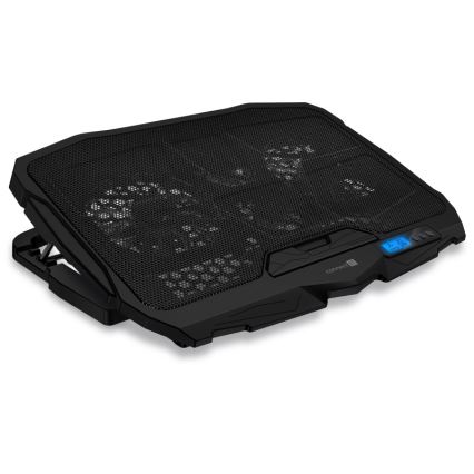 CONNECT IT CCP-2200-BK - Podloga za hlađenje laptopa 4x ventilator 2xUSB crno//plava