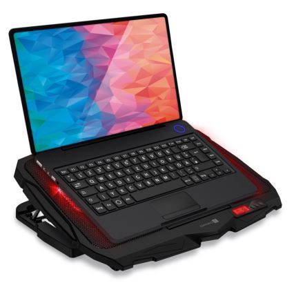 CONNECT IT CCP-2200-RD - Podloga za hlađenje laptopa 4x ventilator 2xUSB crno/crveno