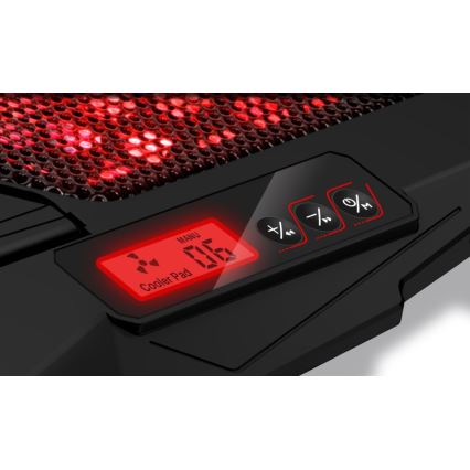 CONNECT IT CCP-2200-RD - Podloga za hlađenje laptopa 4x ventilator 2xUSB crno/crveno