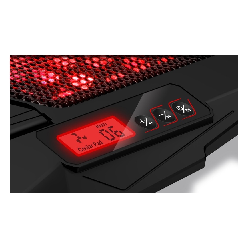 CONNECT IT CCP-2200-RD - Podloga za hlađenje za laptop 4x ventilatora 2xUSB crna/crvena