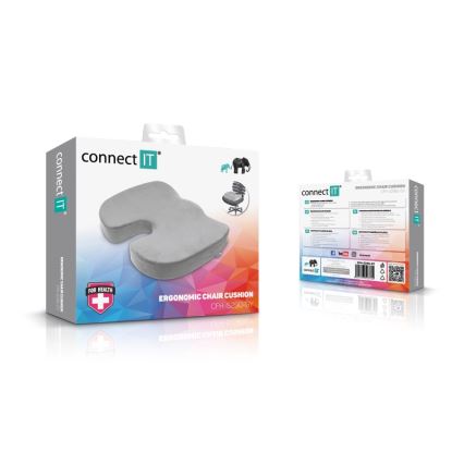 CONNECT IT CFH-5290-GY - Ergonomski jastuk za stolicu sivo
