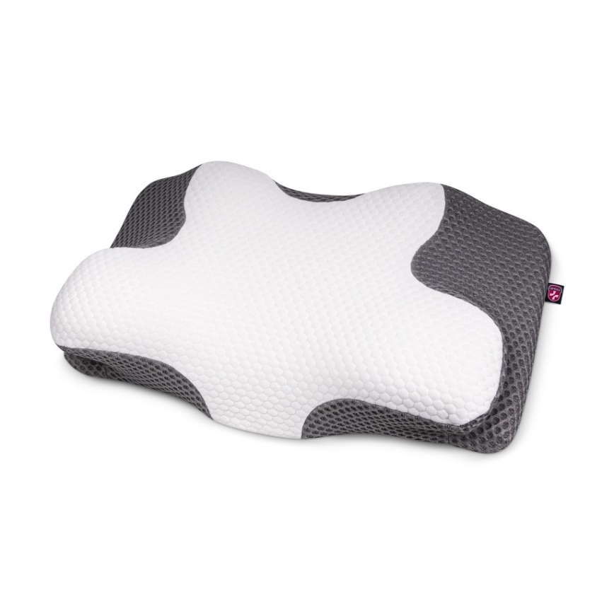 CONNECT IT CFH-6031-WH - Anatomski jastuk Lyra bela/siva