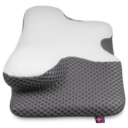 CONNECT IT CFH-6031-WH - Anatomski jastuk Lyra bela/siva