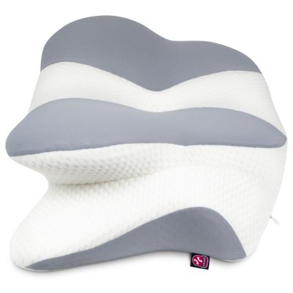 CONNECT IT CFH-6032-WH - Anatomski jastuk Gemini beli/sivi