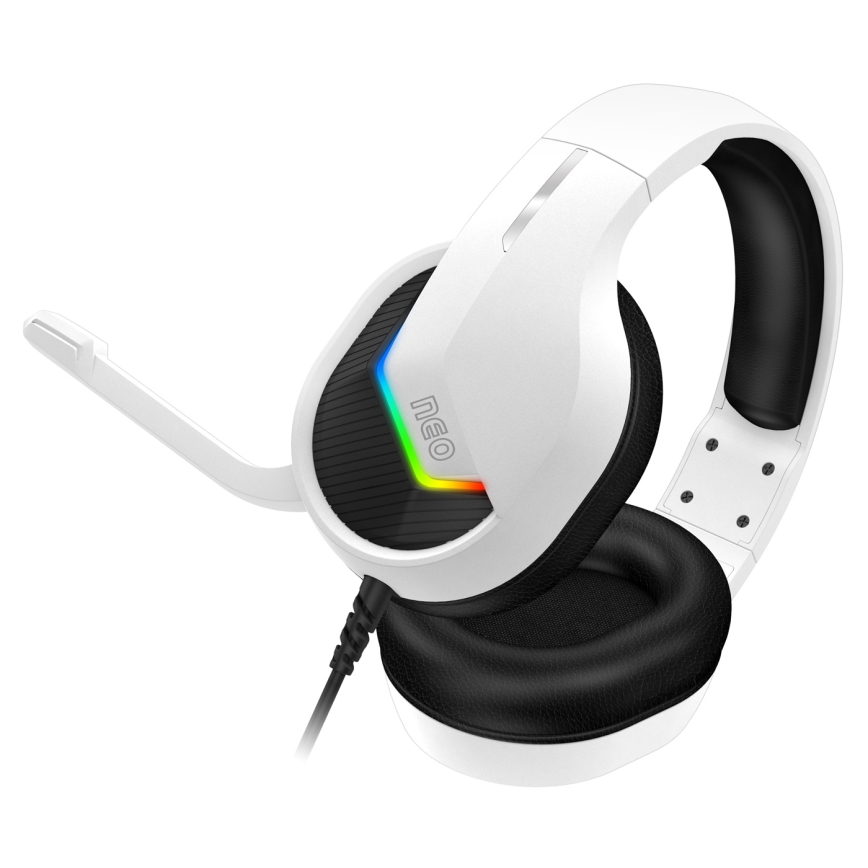 CONNECT IT CHP-3595-WH - LED RGB gejmerske žične slušalice sa mikrofonom bele/crne