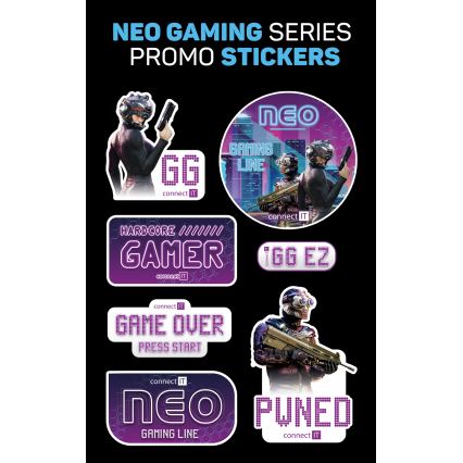 CONNECT IT CHP-3595-WH - LED RGB gejmerske žične slušalice sa mikrofonom bele/crne