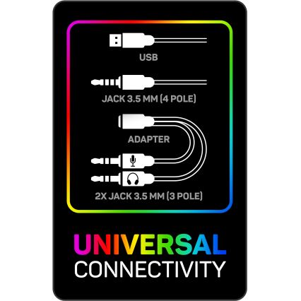 CONNECT IT CHP-5500-RD - LED gejmerske žične slušalice sa mikrofonom crne/crvene
