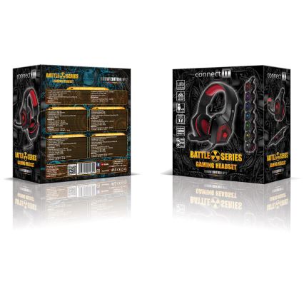 CONNECT IT CHP-5500-RD - LED gejmerske žične slušalice sa mikrofonom crne/crvene