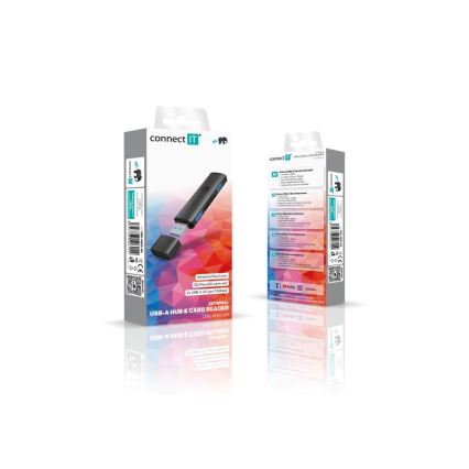 CONNECT IT CHU-4060-AN - USB-A hub sa čitačem memorijske kartice 4u1