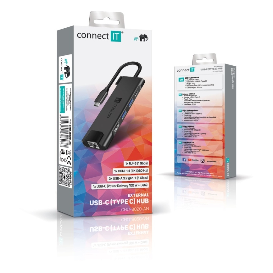 CONNECT IT CHU-8020-AN - USB-C hub 5 u 1