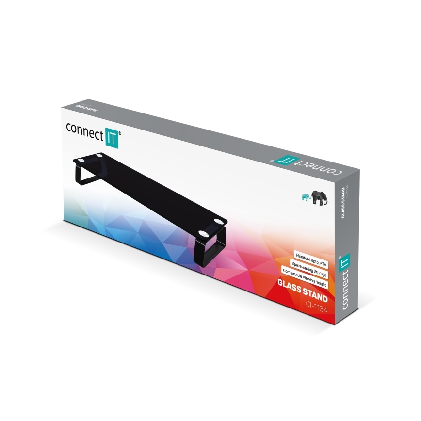 CONNECT IT CI-1134 - multifunkcionalni stakleno postolje crno