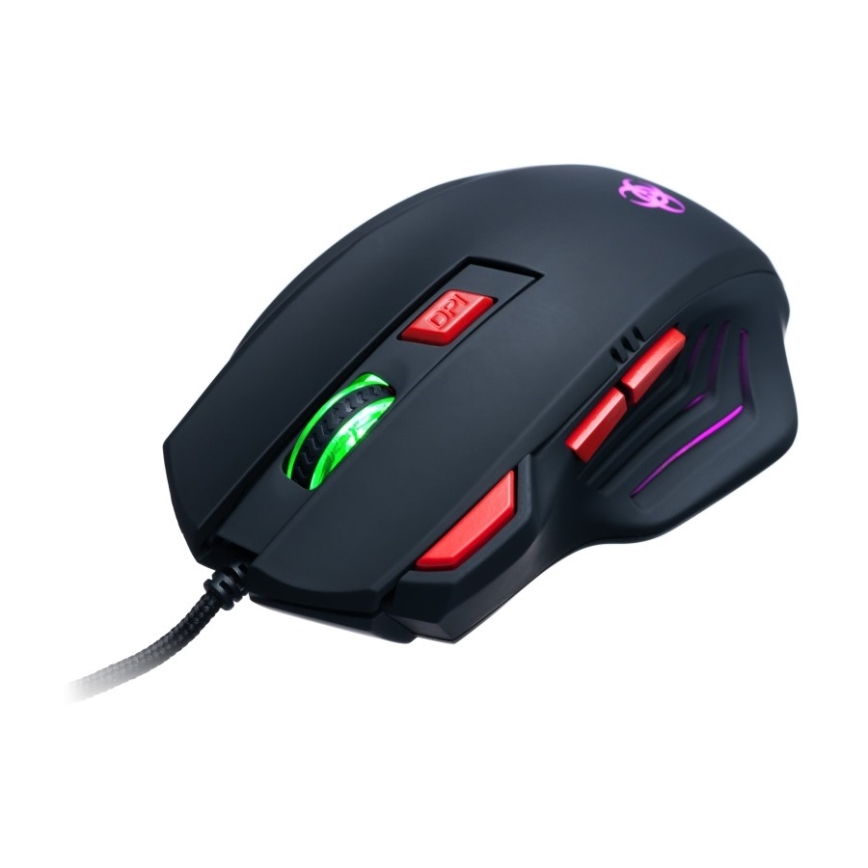 CONNECT IT CI-191 - LED Gejming miš sa kablom 800/1600/2400/3200 DPI crno