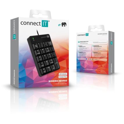 CONNECT IT CKB-0060-BK - Numerička tastatura sa kablom crno