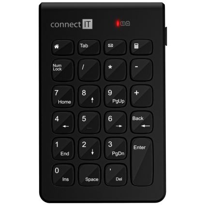 CONNECT IT CKB-0062-BK - Bežična numerička tastatura 1xAAA crna