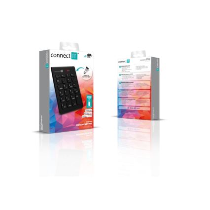 CONNECT IT CKB-0062-BK - Bežična numerička tipkovnica 1xAAA crno
