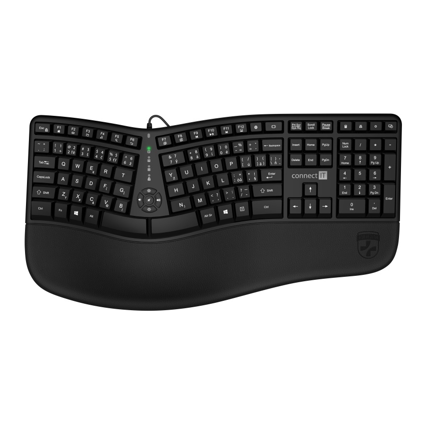 CONNECT IT CKB-2800-CS - Ergonomska bežična tastatura sa CZ/SK lokalizacijom crno