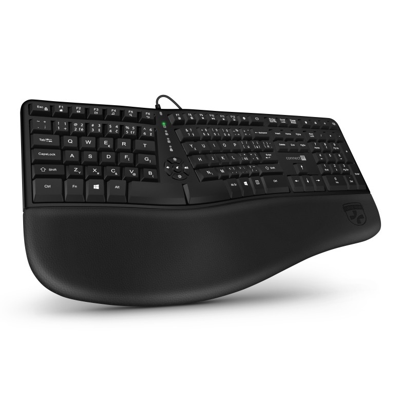 CONNECT IT CKB-2800-CS - Ergonomska bežična tastatura sa CZ/SK lokalizacijom crno