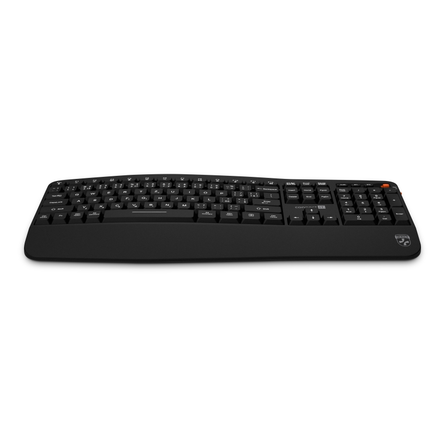 CONNECT IT CKM-6010-CS - Ergonomska bežična tastatura i miš 800/1200/1600/2400 DPI sa CZ/SK lokalizacijom 1xAA + 2xAAA crno