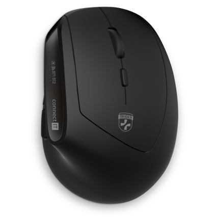 CONNECT IT CKM-6010-CS - Ergonomska bežična tastatura i miš 800/1200/1600/2400 DPI sa CZ/SK lokalizacijom 1xAA + 2xAAA crno