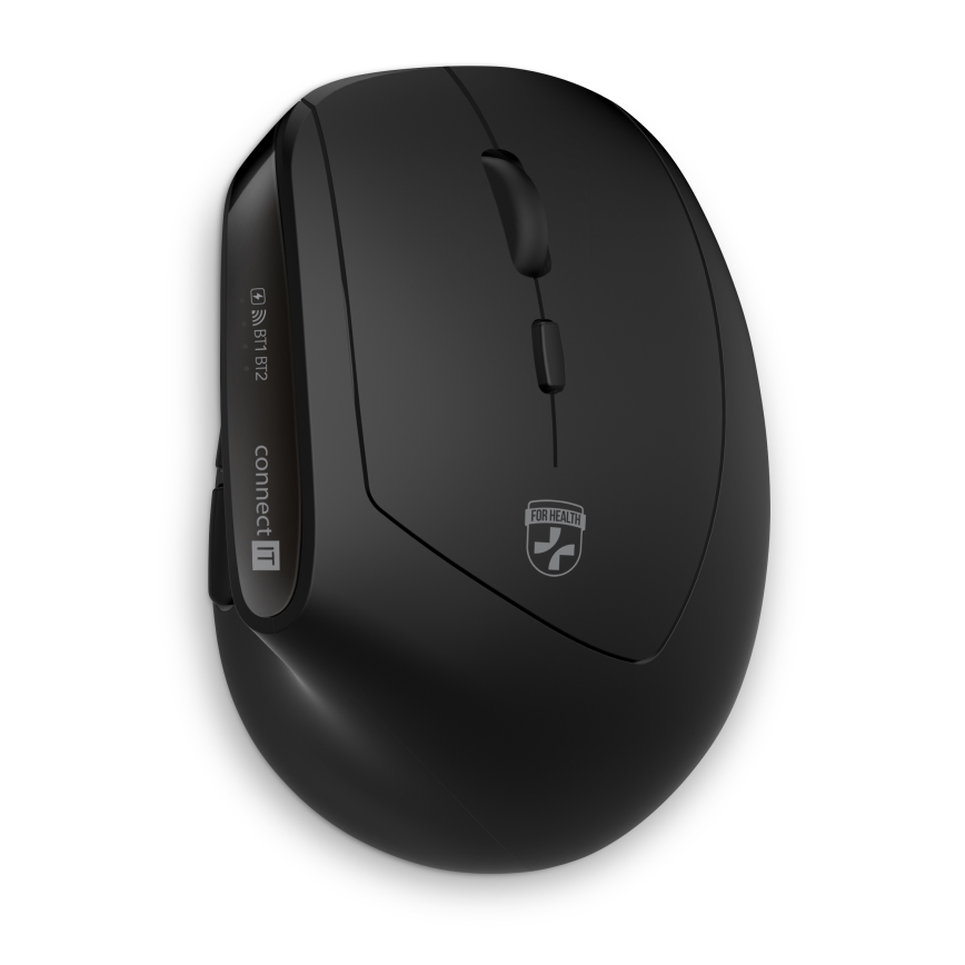 CONNECT IT CKM-6010-CS - Ergonomska bežična tastatura i miš 800/1200/1600/2400 DPI sa CZ/SK lokalizacijom 1xAA + 2xAAA crno