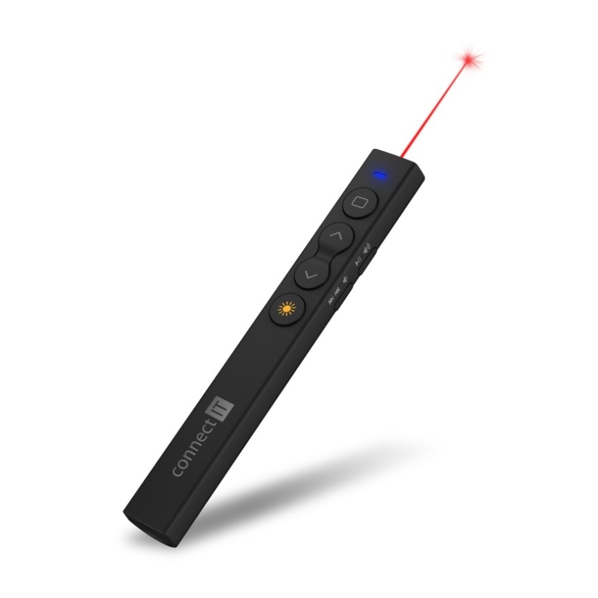 CONNECT IT CLP-2050-BK - Bežični prezenter sa laserskim pokazivačem 1xAAA