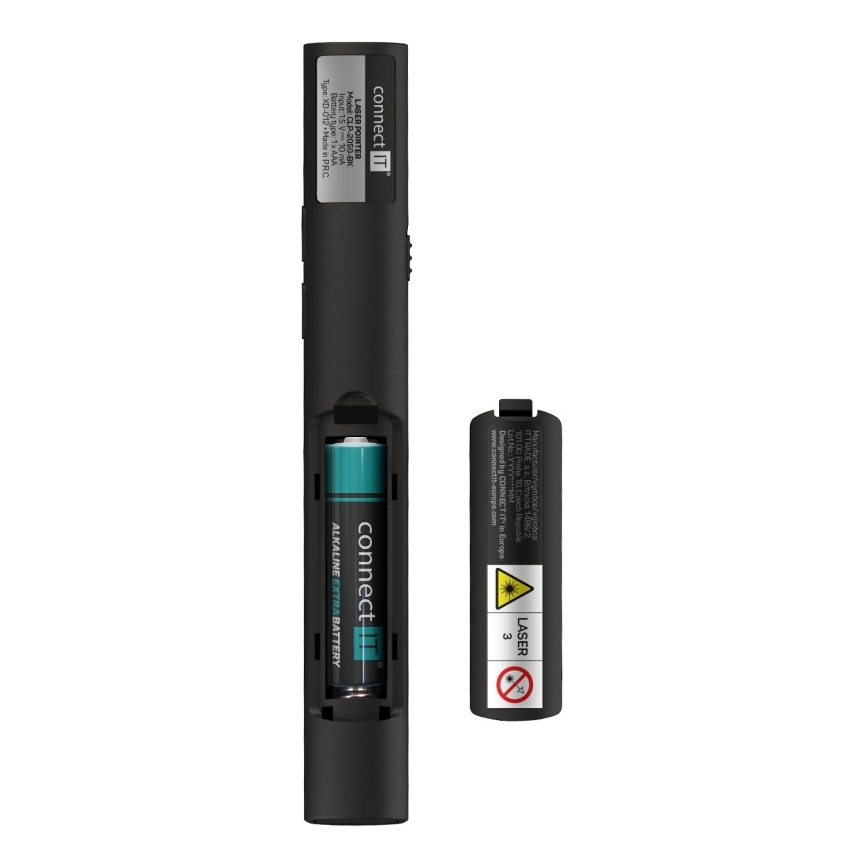CONNECT IT CLP-2050-BK - Bežični prezenter sa laserskim pokazivačem 1xAAA