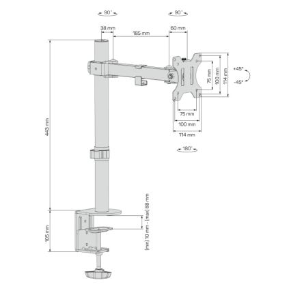CONNECT IT CMF-3103-BK - Univerzalni držač monitora 13-32” crno