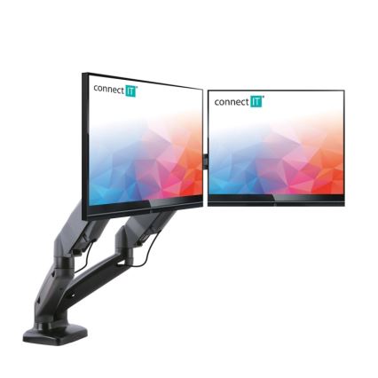 CONNECT IT CMF-3207-BK - Univerzalni držač za 2 monitora 13-27” crno