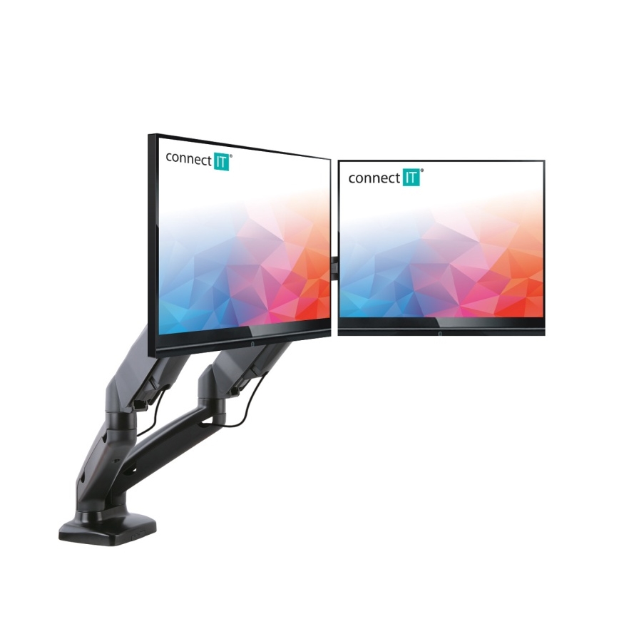 CONNECT IT CMF-3207-BK - Univerzalni držač za 2 monitora 13-27” crno