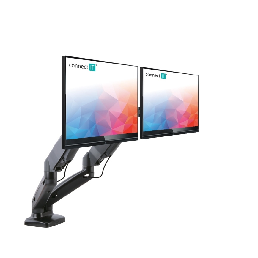 CONNECT IT CMF-3207-BK - Univerzalni držač za 2 monitora 13-27” crno