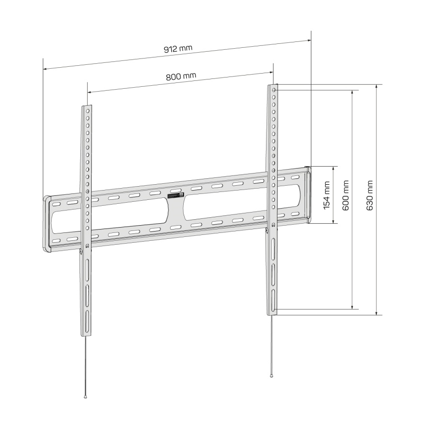 CONNECT IT CMH-6090-BK - Zidni nosač za TV 40-100” crno