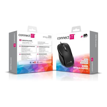 CONNECT IT CMO-1200-BK - Žičani miš 1000 DPI crno