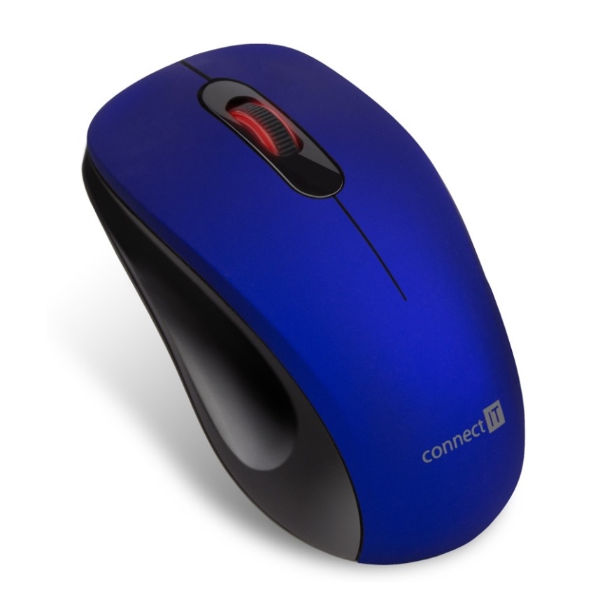 CONNECT IT CMO-2230-BL - Bežični tihi miš MUTE 1200 DPI 1xAA crno/plava