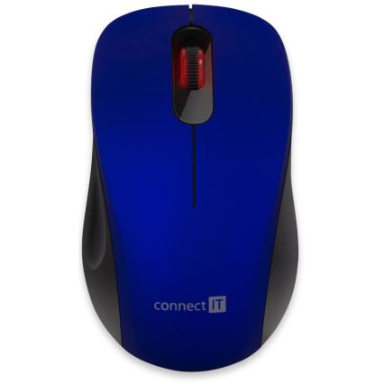 CONNECT IT CMO-2230-BL - Bežični tihi miš MUTE 1200 DPI 1xAA crno/plava