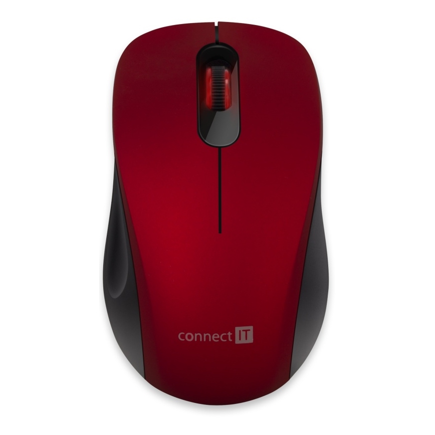 CONNECT IT CMO-2230-RD - Bežični tihi miš MUTE 1200 DPI 1xAA crno/crveno