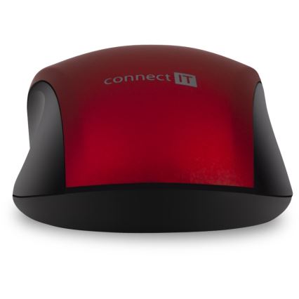 CONNECT IT CMO-2230-RD - Bežični tihi miš MUTE 1200 DPI 1xAA crno/crveno