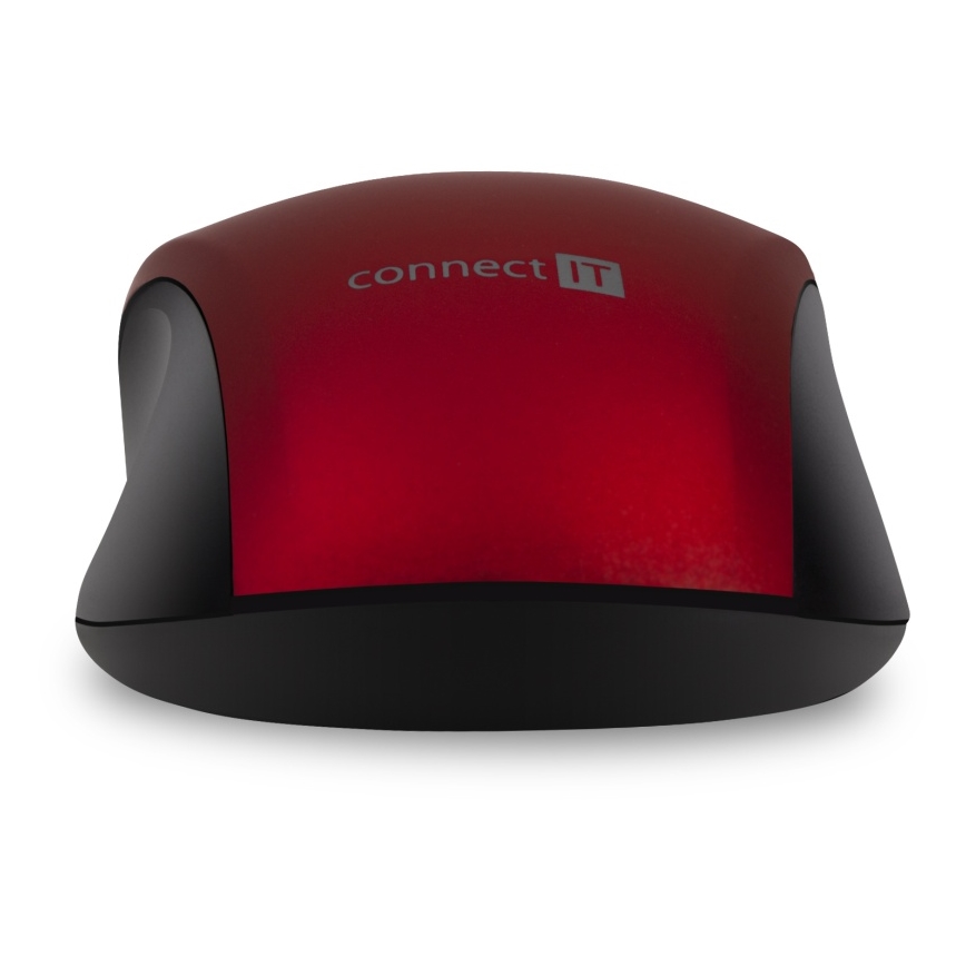 CONNECT IT CMO-2230-RD - Bežični tihi miš MUTE 1200 DPI 1xAA crno/crveno